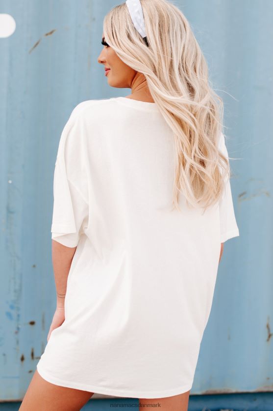 jeg ligner den 4. juli oversize nødlidende grafisk t-shirt NanaMacs XJPBDL810 off white