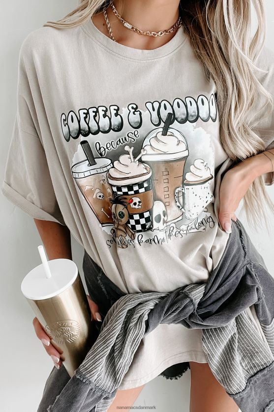 kaffe voodoo oversized nødlidende grafisk t-shirt NanaMacs XJPBDL1101 sten