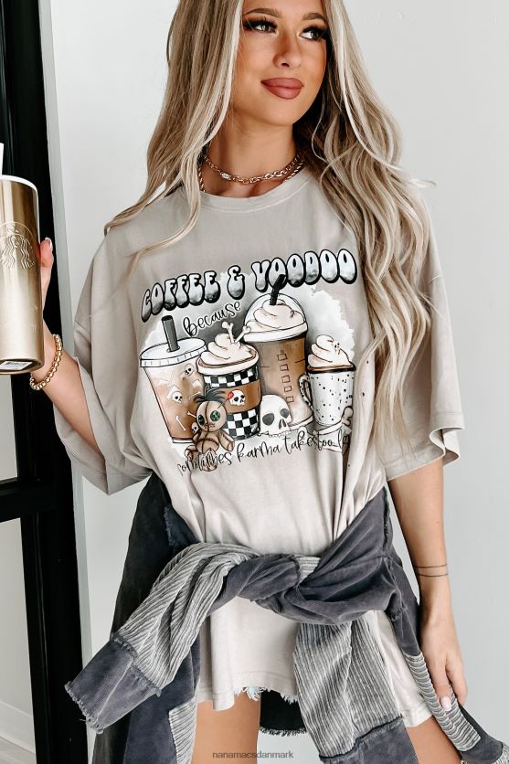 kaffe voodoo oversized nødlidende grafisk t-shirt NanaMacs XJPBDL1101 sten
