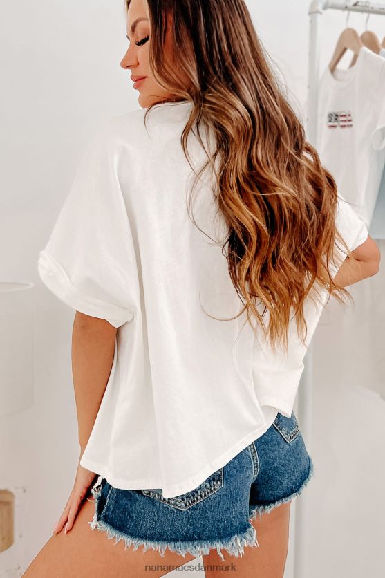 min cowgirl persona western pailletter grafisk t-shirt NanaMacs XJPBDL793 hvid