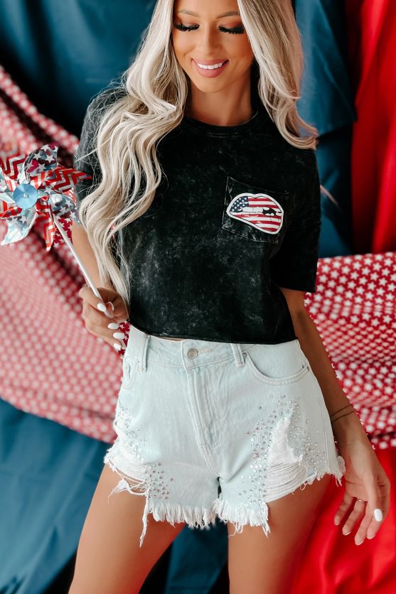 nipper til liber-tea mineral wash cropped grafisk lomme-t-shirt NanaMacs XJPBDL840 sort