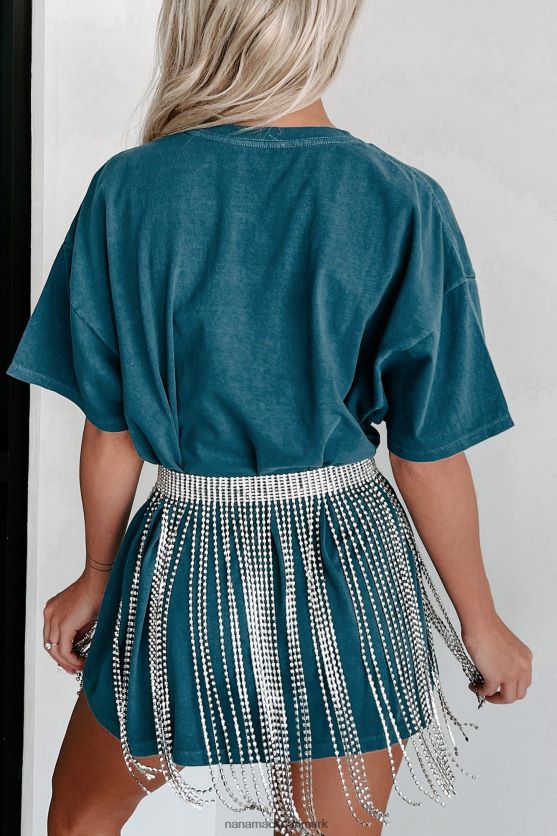 rock roll tour oversized grafisk t-shirt NanaMacs XJPBDL849 flåde