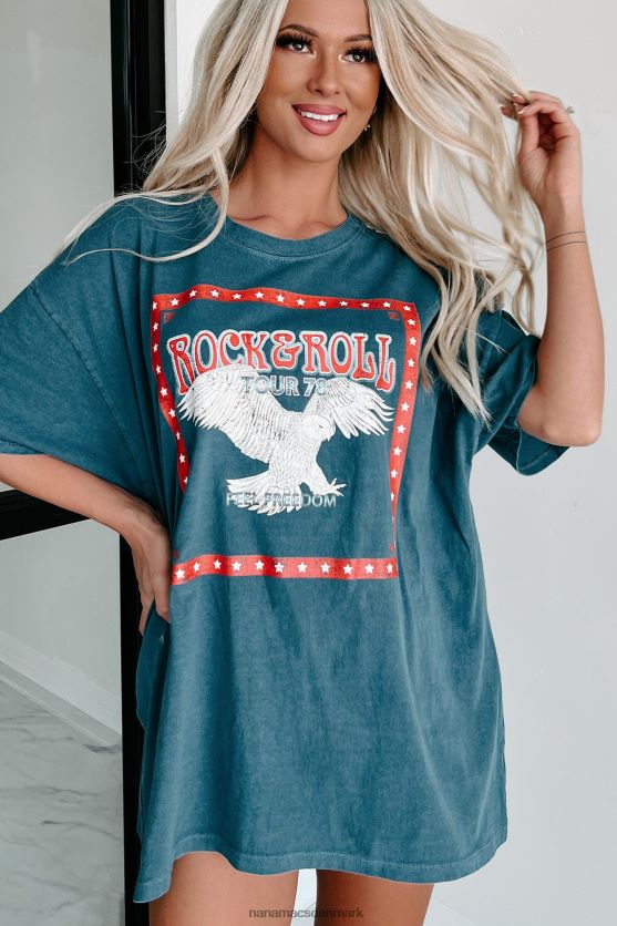 rock roll tour oversized grafisk t-shirt NanaMacs XJPBDL849 flåde