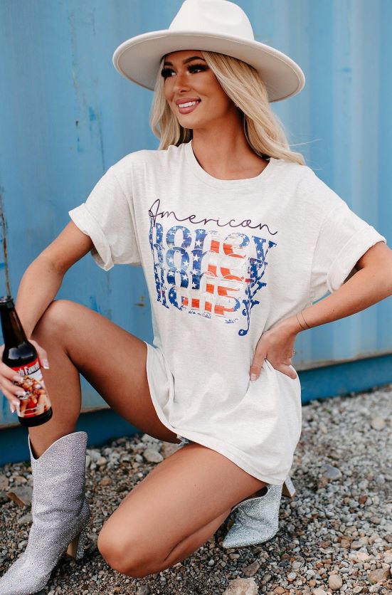 sød amerikansk honning grafisk t-shirt NanaMacs XJPBDL791 lyng havregryn