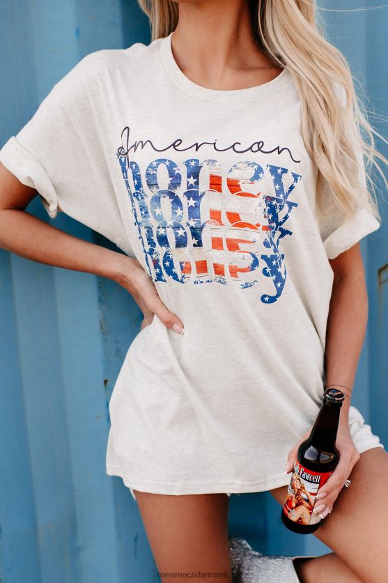 sød amerikansk honning grafisk t-shirt NanaMacs XJPBDL791 lyng havregryn