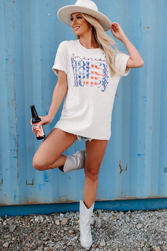 sød amerikansk honning grafisk t-shirt NanaMacs XJPBDL791 lyng havregryn