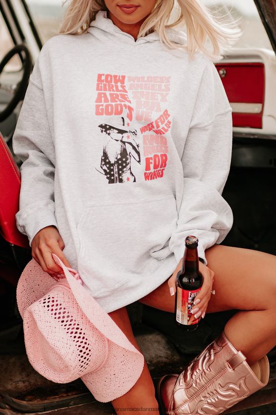 guds vildeste engle grafisk hættetrøje NanaMacs XJPBDL3578 aske