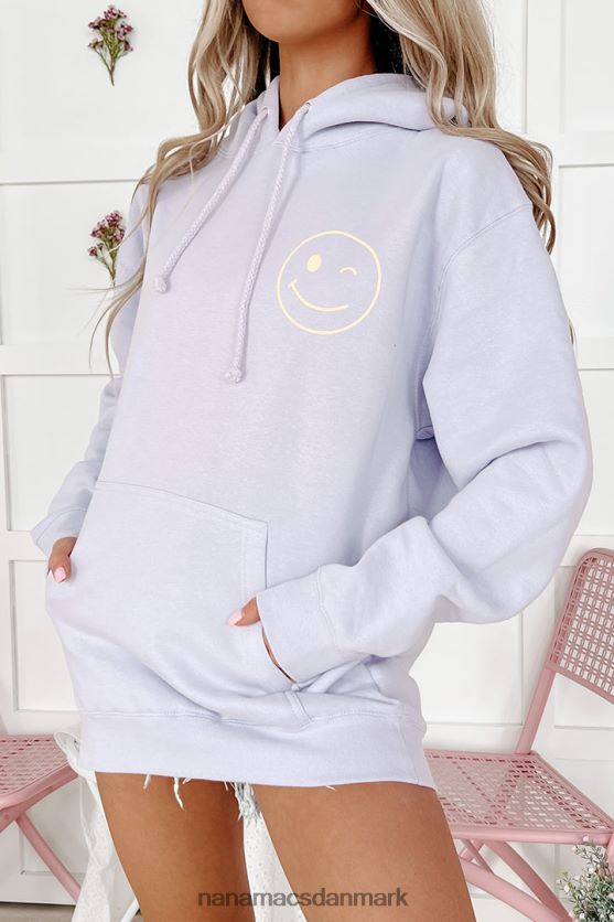 kun hvis du er dobbeltsidet grafisk hættetrøje NanaMacs XJPBDL1003 lavendel/gul