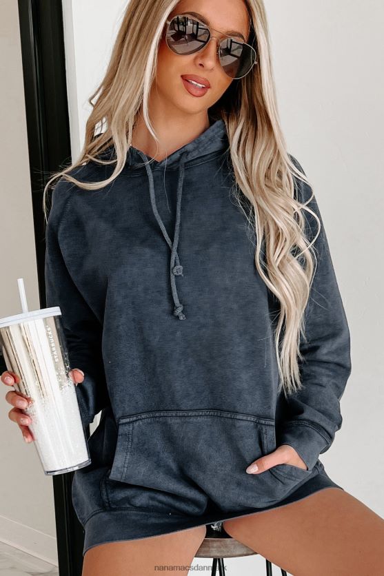 mineral wash hættetrøje NanaMacs XJPBDL673 vintage denim