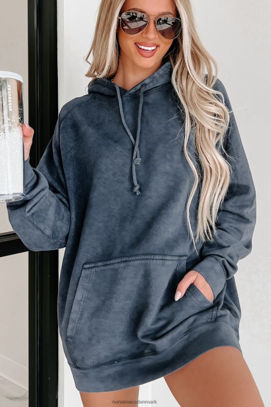 mineral wash hættetrøje NanaMacs XJPBDL673 vintage denim