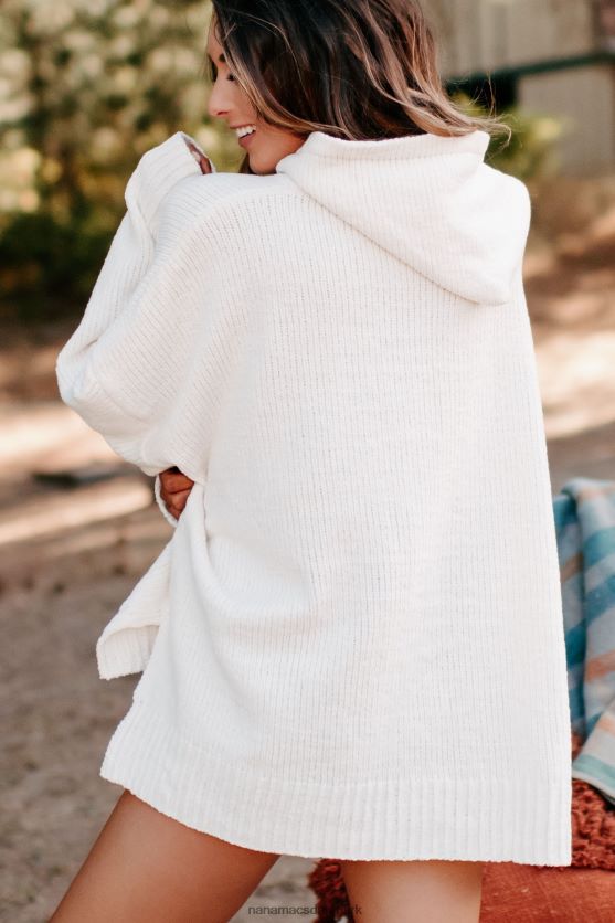 søger efter komfort chenille strik hættetrøje NanaMacs XJPBDL1739 elfenben