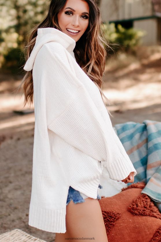 søger efter komfort chenille strik hættetrøje NanaMacs XJPBDL1739 elfenben