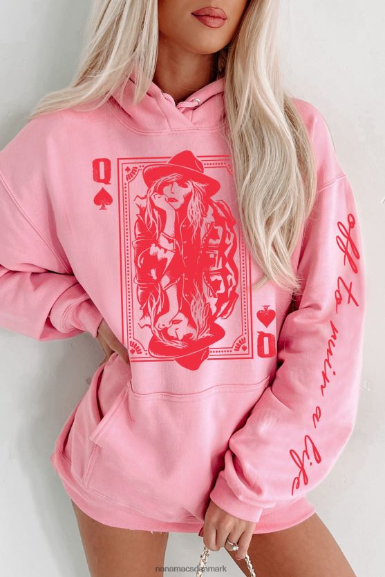 ud for at ødelægge et liv dobbeltsidet grafisk hættetrøje NanaMacs XJPBDL1034 slik pink