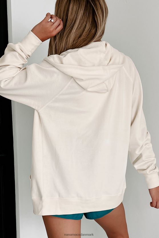 xoxo grafisk hættetrøje med lynlås NanaMacs XJPBDL1063 knogle/sølv tekst-sleeve