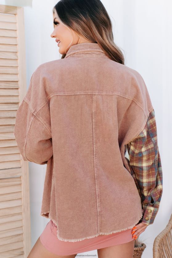 Asheville adventures plaid/fløjlsbuks kontrast-shacket NanaMacs XJPBDL3720 lilla multi