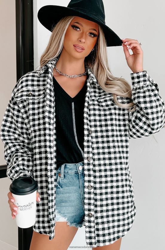 Hundstooth-hytte med en vidunderlig følelse NanaMacs XJPBDL3691 sort