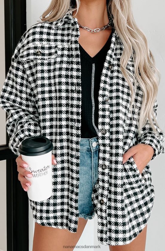 Hundstooth-hytte med en vidunderlig følelse NanaMacs XJPBDL3691 sort