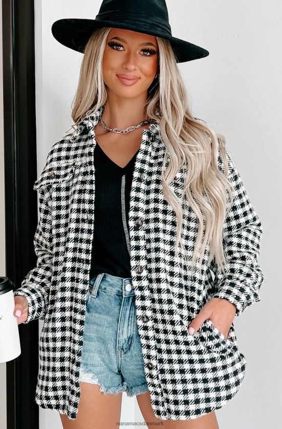 Hundstooth-hytte med en vidunderlig følelse NanaMacs XJPBDL3691 sort