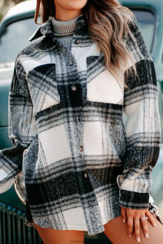 Zephyr plaid oversized shacket NanaMacs XJPBDL3708 sort