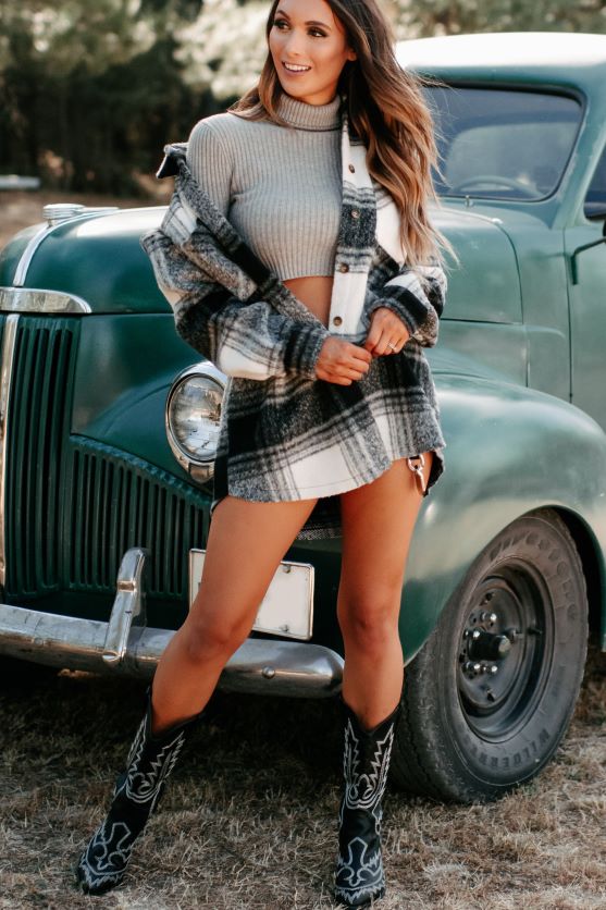 Zephyr plaid oversized shacket NanaMacs XJPBDL3708 sort