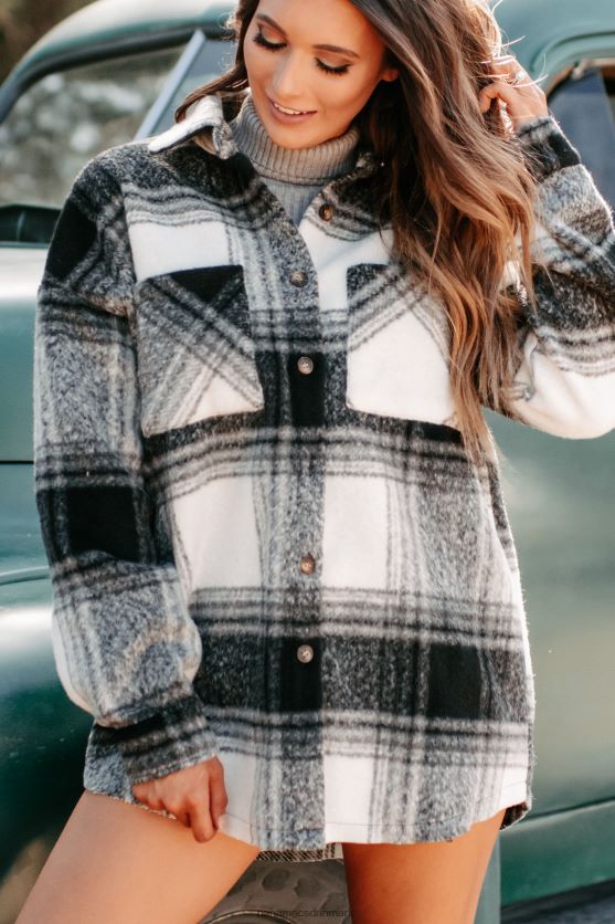 Zephyr plaid oversized shacket NanaMacs XJPBDL3708 sort