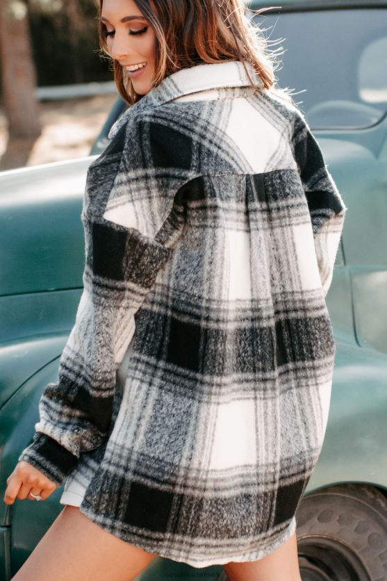 Zephyr plaid oversized shacket NanaMacs XJPBDL3708 sort