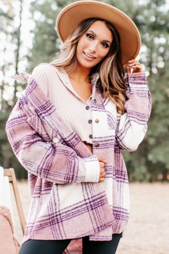 Zephyr plaid oversized shacket NanaMacs XJPBDL3717 lyserød