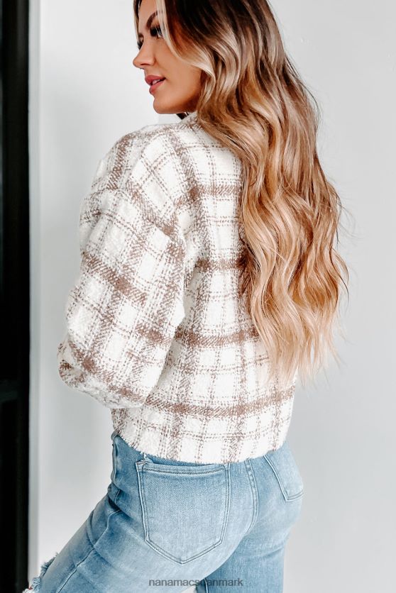 drømme og forhåbninger plaid shacket NanaMacs XJPBDL3680 creme/brun