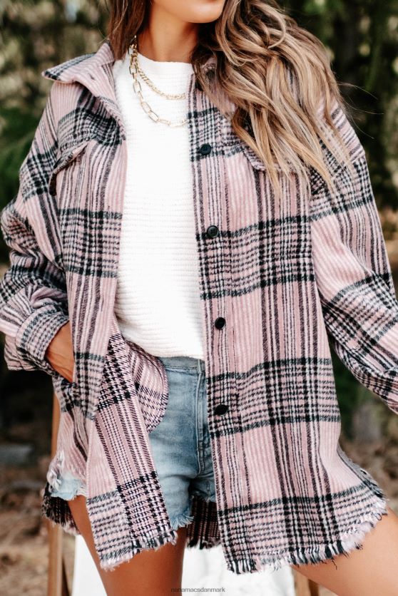 farer vild plaid shacket NanaMacs XJPBDL3710 lilla