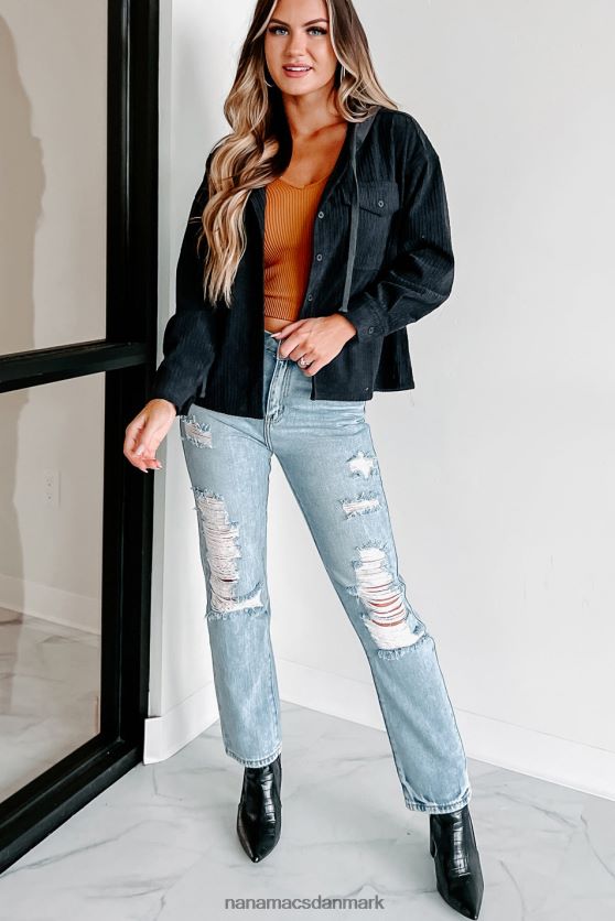 fløjlsjakke med hætte med varig følelse NanaMacs XJPBDL3679 trækul