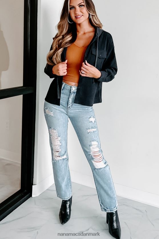 fløjlsjakke med hætte med varig følelse NanaMacs XJPBDL3679 trækul