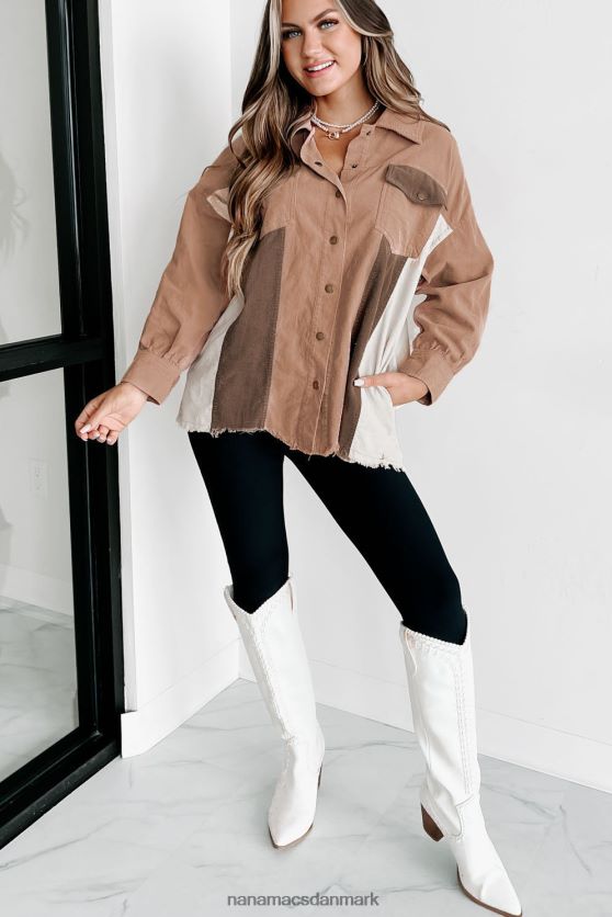 grund til mit rim bløde fløjlsfarvede farveblok shacket NanaMacs XJPBDL3651 lilla/creme/grå