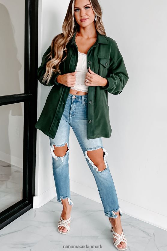 hyggelige bålaftener overdimensioneret fleece-hytte NanaMacs XJPBDL3681 militærgrøn