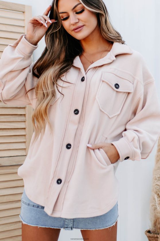 hyggelige bålaftener overdimensioneret fleece-hytte NanaMacs XJPBDL3703 støvet rødme