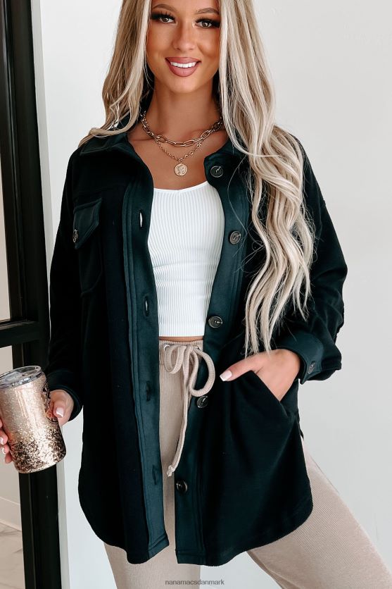 hyggelige bålaftener overdimensioneret fleece-hytte NanaMacs XJPBDL3718 sort