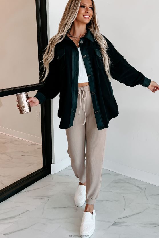 hyggelige bålaftener overdimensioneret fleece-hytte NanaMacs XJPBDL3718 sort