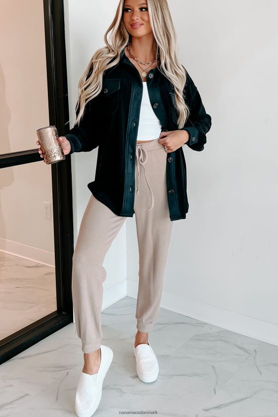 hyggelige bålaftener overdimensioneret fleece-hytte NanaMacs XJPBDL3718 sort