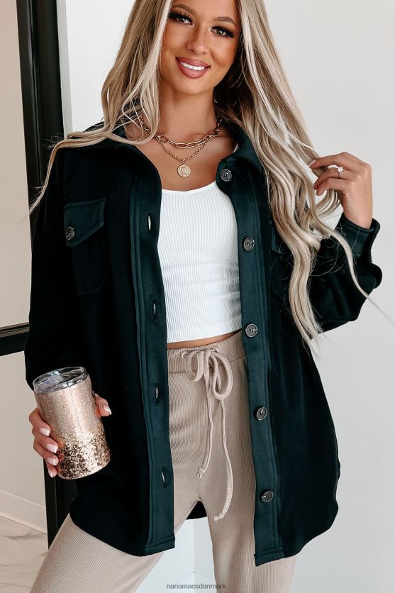 hyggelige bålaftener overdimensioneret fleece-hytte NanaMacs XJPBDL3718 sort