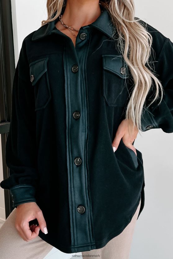 hyggelige bålaftener overdimensioneret fleece-hytte NanaMacs XJPBDL3718 sort