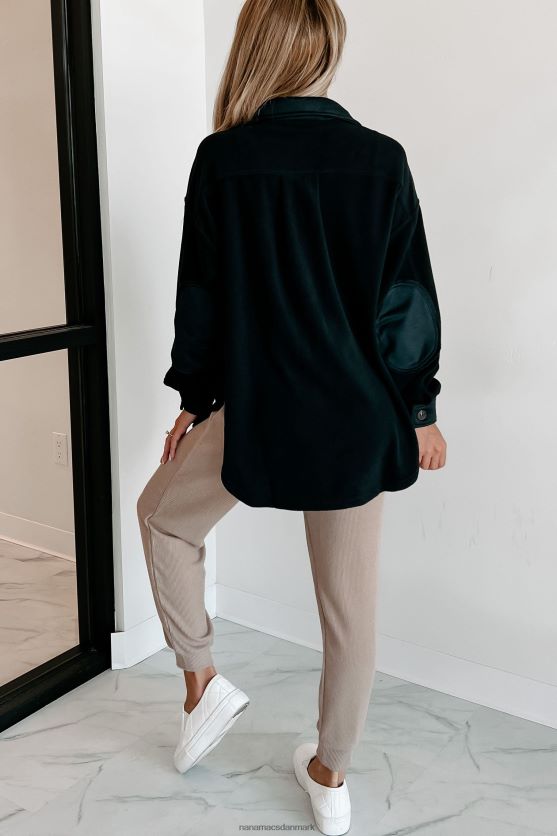 hyggelige bålaftener overdimensioneret fleece-hytte NanaMacs XJPBDL3718 sort