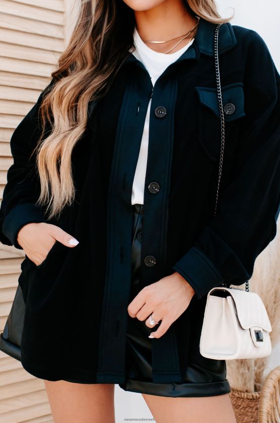 hyggelige bålaftener overdimensioneret fleece-hytte NanaMacs XJPBDL3718 sort