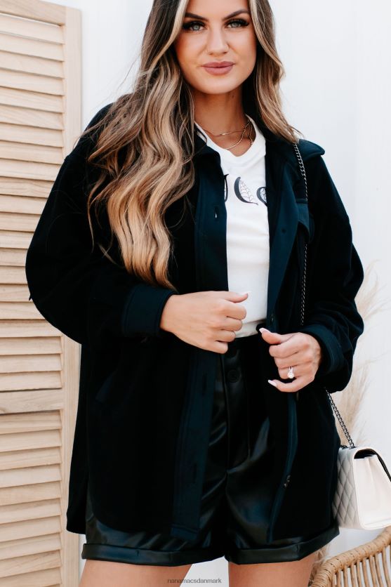 hyggelige bålaftener overdimensioneret fleece-hytte NanaMacs XJPBDL3718 sort