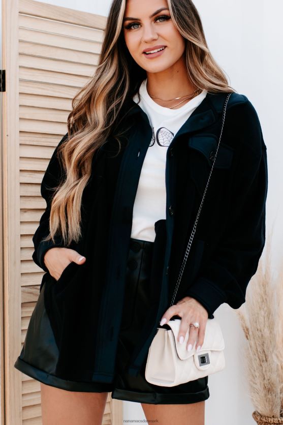 hyggelige bålaftener overdimensioneret fleece-hytte NanaMacs XJPBDL3718 sort