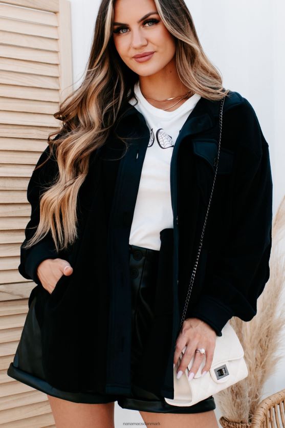 hyggelige bålaftener overdimensioneret fleece-hytte NanaMacs XJPBDL3718 sort