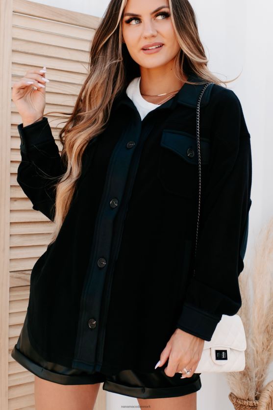 hyggelige bålaftener overdimensioneret fleece-hytte NanaMacs XJPBDL3718 sort