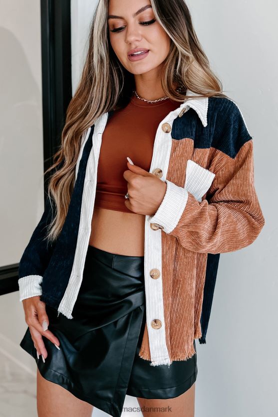 ingen dårlige vibes farveblok fløjlsbukser NanaMacs XJPBDL1766 flåde