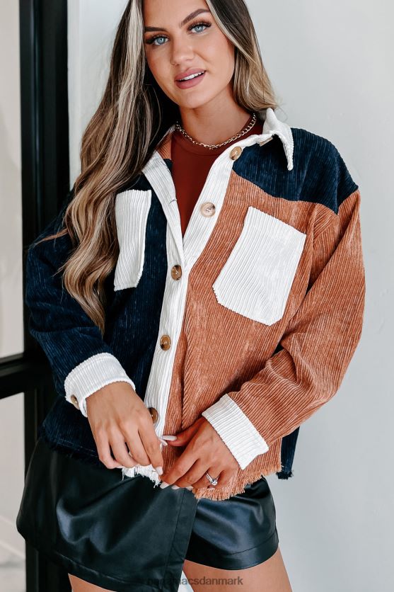 ingen dårlige vibes farveblok fløjlsbukser NanaMacs XJPBDL1766 flåde