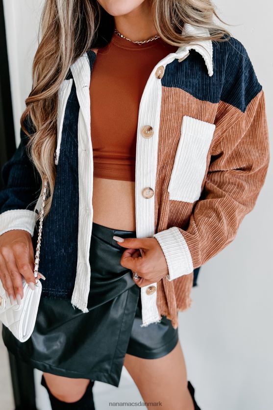 ingen dårlige vibes farveblok fløjlsbukser NanaMacs XJPBDL1766 flåde