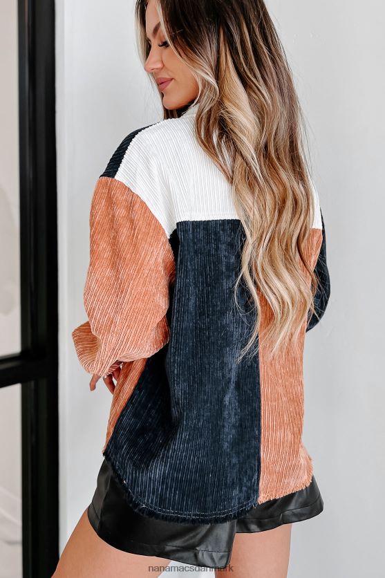 ingen dårlige vibes farveblok fløjlsbukser NanaMacs XJPBDL1766 flåde