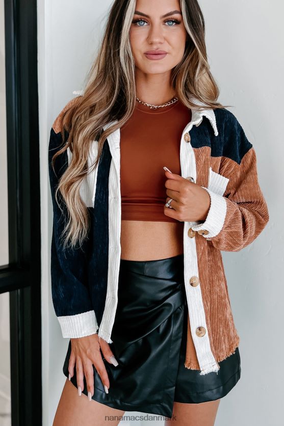 ingen dårlige vibes farveblok fløjlsbukser NanaMacs XJPBDL1766 flåde